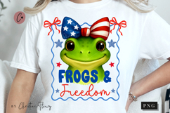 Frogs &amp; Freedom Funny PNG | 4th Of July PNG Product Image 1