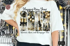 Retro New Year 2025 PNG | New Years PNG Product Image 1