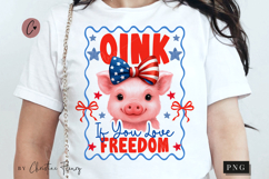 Oink If You Love Freedom Funny PNG | 4th Of July PNG Product Image 1