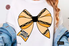 Orange Crayon Coquette Bow PNG | Back To School PNG Product Image 1