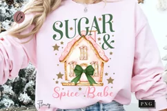 Pink Christmas Sugar & Spice Babe PNG | Christmas PNG Product Image 1