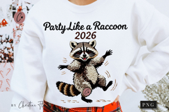 New Year Funny Raccoon PNG - 4 Designs Product Image 2