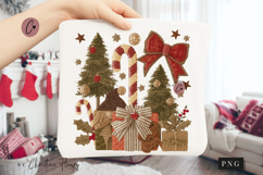 Coquette Embroidery Christmas PNG Product Image 1