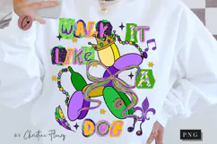 Walk It Like A Dog PNG | Mardi Gras Png Product Image 1