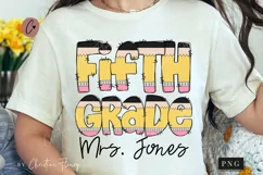 Pencil Doodle Fifth Grade PNG | Back To School PNG Product Image 1
