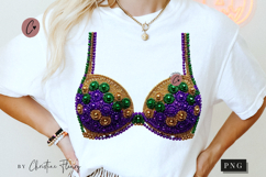 Mardi Gras Rhinestone Bra PNG | Mardi Gras Png Product Image 1