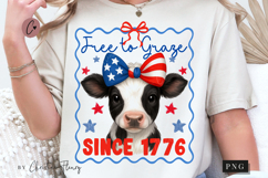 Free To Graze Since 1776 Funny PNG | 4th Of July PNG Product Image 1