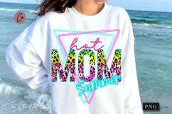 Neon Retro Hot Mom Summer PNG | Summer PNG Product Image 1