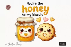 Honey To My Biscuit Funny Valentine Png Product Image 1