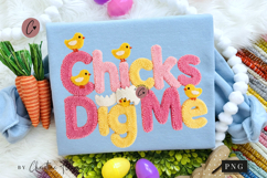 Faux Latch Hook Chicks Dig Me PNG | Easter Png Product Image 1