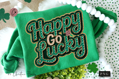 Rhinestone Happy Go Lucky PNG | St Patrick's Day Png Product Image 1