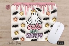 Inflated Cute But Creepy Ghost Mouse Pad Sublimation Design Product Image 1