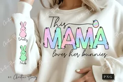 Pastel This Mama loves Her Bunnies Sleeve PNG | Easter PNG Product Image 2
