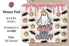 Inflated Cute But Creepy Ghost Mouse Pad Sublimation Design Product Image 2