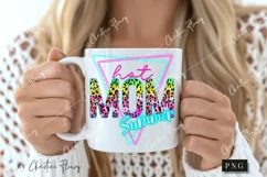 Neon Retro Hot Mom Summer PNG | Summer PNG Product Image 2