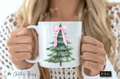 Coquette Pink Christmas Tree PNG | Christmas PNG Product Image 2