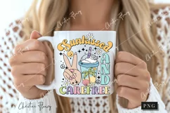 Retro Sunkissed And Carefree PNG | Summer PNG Product Image 2