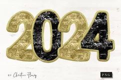 Faux Sequins 2024 PNG | New Years PNG Product Image 3