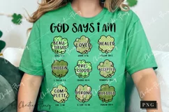 Shamrock God Says I Am PNG | St Patrick's PNG Product Image 3