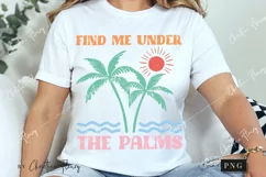 Find Me Under The Palms PNG | Summer PNG Product Image 3