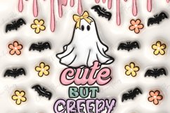 Inflated Cute But Creepy Ghost Mouse Pad Sublimation Design Product Image 3