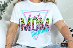 Neon Retro Hot Mom Summer PNG | Summer PNG Product Image 3