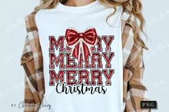 Coquette Merry Christmas PNG | Christmas Glitter PNG Product Image 3