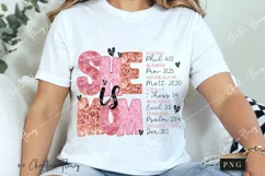 Faux Sequins She is Mom PNG | Christian PNG Product Image 3