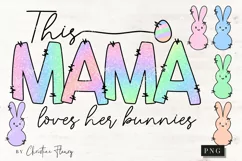 Pastel This Mama loves Her Bunnies Sleeve PNG | Easter PNG Product Image 3