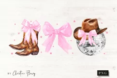 Coquette Disco Cowgirl PNG | Coquette PNG Product Image 1