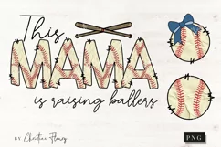 This Mama Is Raising Ballers PNG | Baseball PNG Product Image 3
