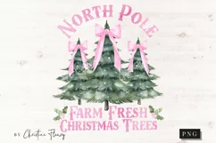 Coquette Farm Fresh Christmas Trees PNG | Christmas PNG Product Image 4