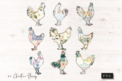 Retro Boho Chickens PNG | Farmhouse PNG Product Image 4