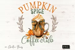Pumpkin Spice Coffee Club PNG | Fall PNG Product Image 4