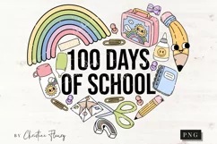 100 Days Of School PNG | School PNG Product Image 4