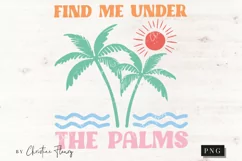 Find Me Under The Palms PNG | Summer PNG Product Image 4