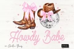 Howdy Babe Coquette Disco Girly PNG | Coquette PNG Product Image 4