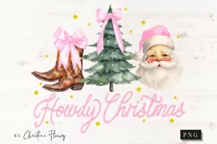 Coquette Girly Howdy Christmas PNG | Coquette PNG Product Image 4