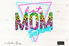 Neon Retro Hot Mom Summer PNG | Summer PNG Product Image 4
