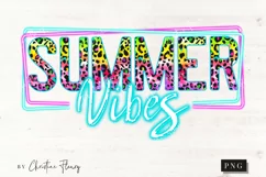 Neon Retro Summer Vibes PNG | Summer PNG Product Image 1