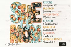 Floral She is Mom PNG | Christian PNG Product Image 4