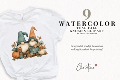 Teal Fall Gnomes Clipart Bundle Product Image 2