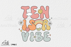 Groovy 10th Birthday PNG, Ten is a Vibe Retro Sublimation Product Image 1