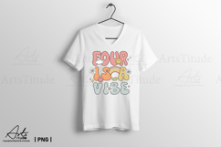 Groovy 4th Birthday PNG - Four is a Vibe Retro Sublimation Product Image 2
