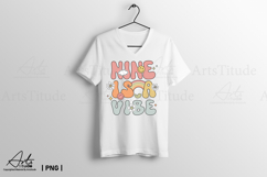 Groovy 9th Birthday PNG - Nine is a Vibe Retro Sublimation Product Image 2