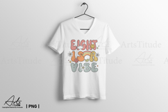 Groovy 8th Birthday PNG - Eight is a Vibe Retro Sublimation Product Image 2