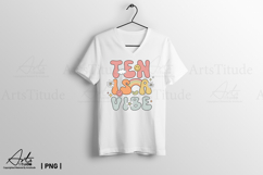 Groovy 10th Birthday PNG, Ten is a Vibe Retro Sublimation Product Image 2