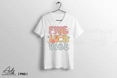 Groovy 5th Birthday PNG - Five is a Vibe Retro Sublimation Product Image 2