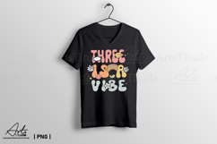 Groovy 3rd Birthday PNG - Three is a Vibe Retro Sublimation Product Image 3
