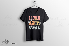 Groovy 11th Birthday PNG, Eleven is a Vibe Retro Sublimation Product Image 3